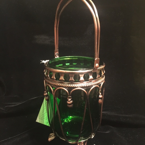 RARE Grand Victorian Basket Votive/Vase - Picture 4 of 7